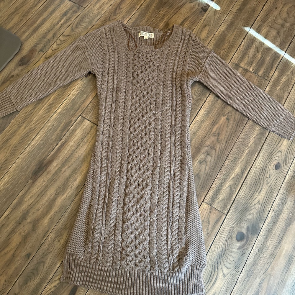 Pink Rose Sweater Dress